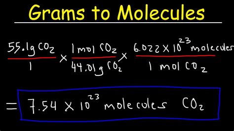 molecules into grams|grams to molecules chemistry.